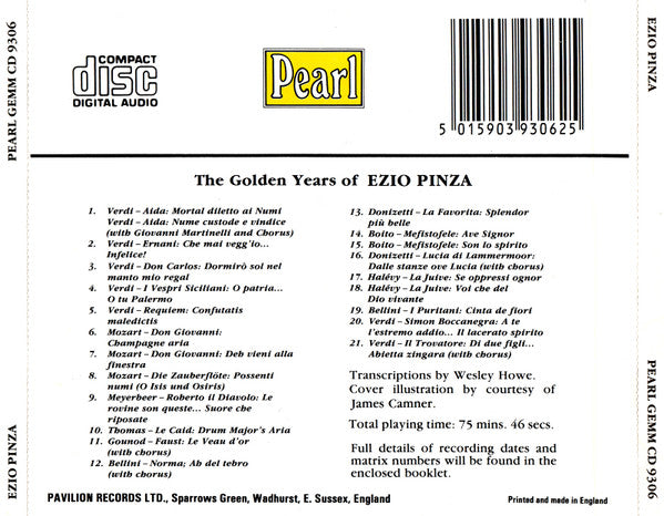 Ezio Pinza : The Golden Years of Ezio Pinza (CD, Comp)