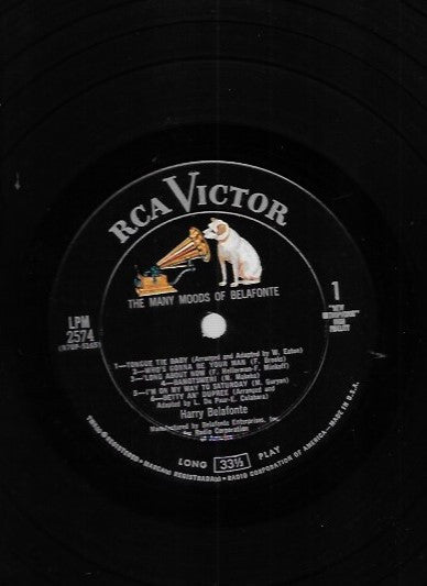 Harry Belafonte : The Many Moods Of Belafonte (LP, Album, Mono)