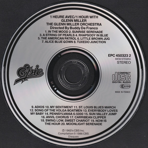 The Glenn Miller Orchestra Directed By Buddy DeFranco : 1 Heure Avec Glenn Miller = 1 Hour With Glenn Miller (CD, Comp)
