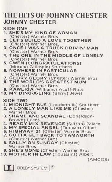 Johnny Chester : The Hits Of Johnny Chester (Cass, Comp)