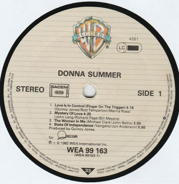 Donna Summer : Donna Summer (LP, Album)