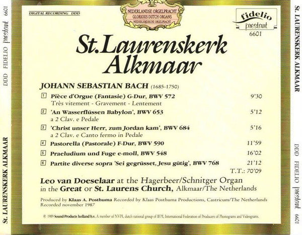 Leo van Doeselaar : St. Laurenskerk Alkmaar (CD, Comp)