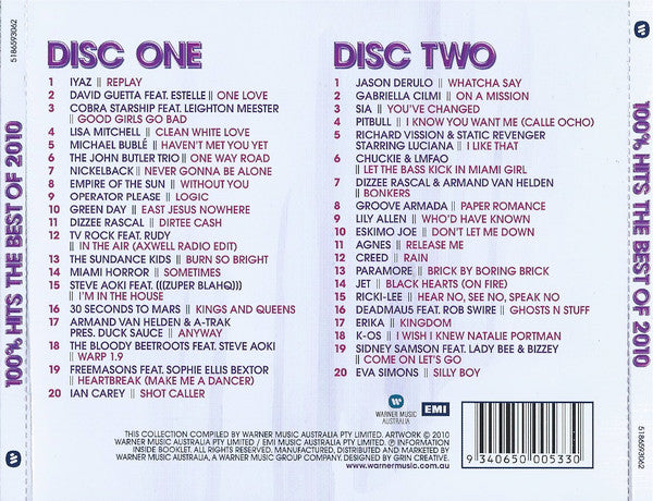 Various : 100% Hits The Best Of 2010 (Winter Edition) (2xCD, Comp)
