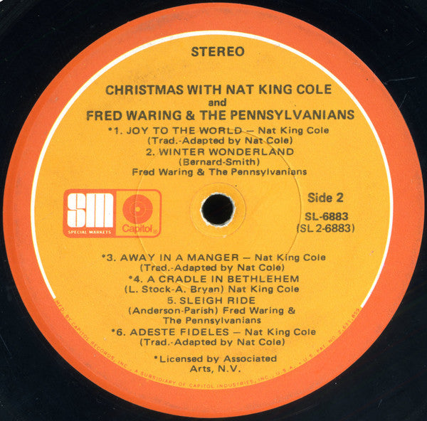 Nat King Cole, Fred Waring & The Pennsylvanians : Christmas With Nat King Cole And Fred Waring & The Pennsylvanians (LP, Comp, Ltd, Jac)
