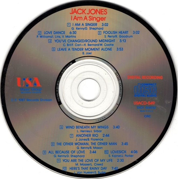 Jack Jones : I Am A Singer (CD, Club)