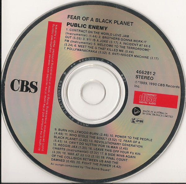 Public Enemy : Fear Of A Black Planet (CD, Album)