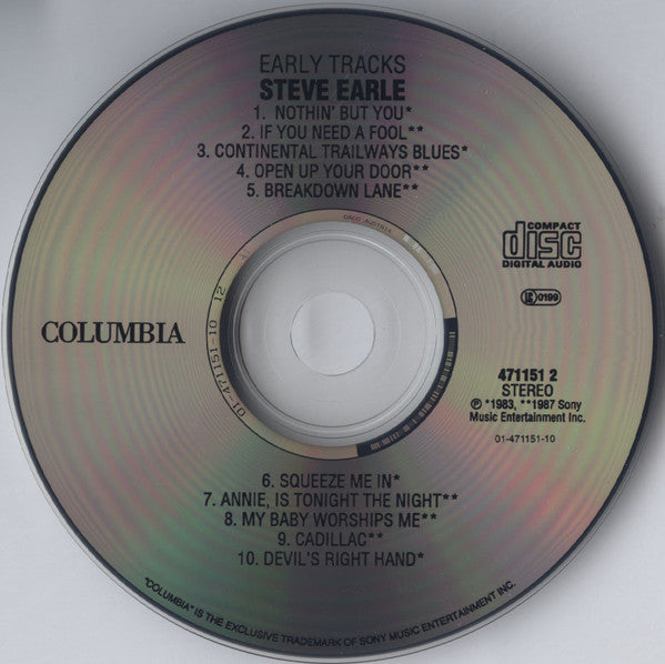 Steve Earle : Early Tracks (CD, Comp, RE)