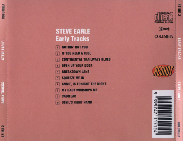 Steve Earle : Early Tracks (CD, Comp, RE)