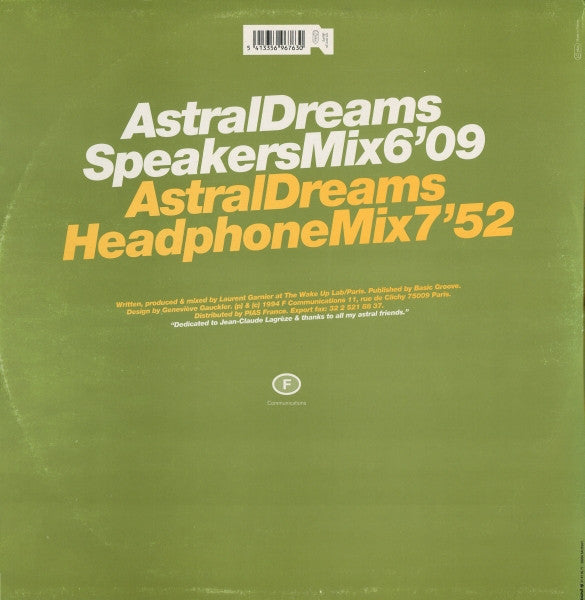 Laurent Garnier : Astral Dreams (12", S/Sided, Etch)