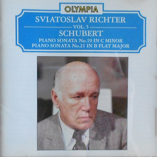 Franz Schubert, Sviatoslav Richter : Piano Sonata No. 19 In C Minor, Piano Sonata No. 21 In B Flat Major Vol. 5 (CD)