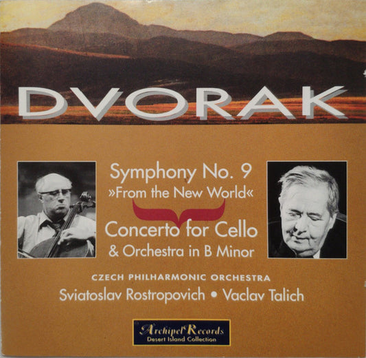 Dvorak*, Czech Philharmonic Orchestra*, Sviatoslav Rostropovich*, Vaclav Talich* : Symphony No. 9 »From The New World« / Concerto For Cello & Orchestra In B Minor (CD, Comp, Mono, RM)