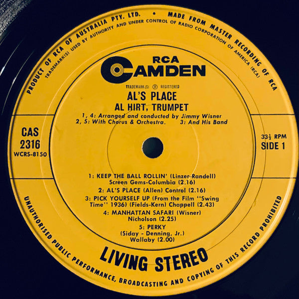 Al Hirt : Al's Place (LP)