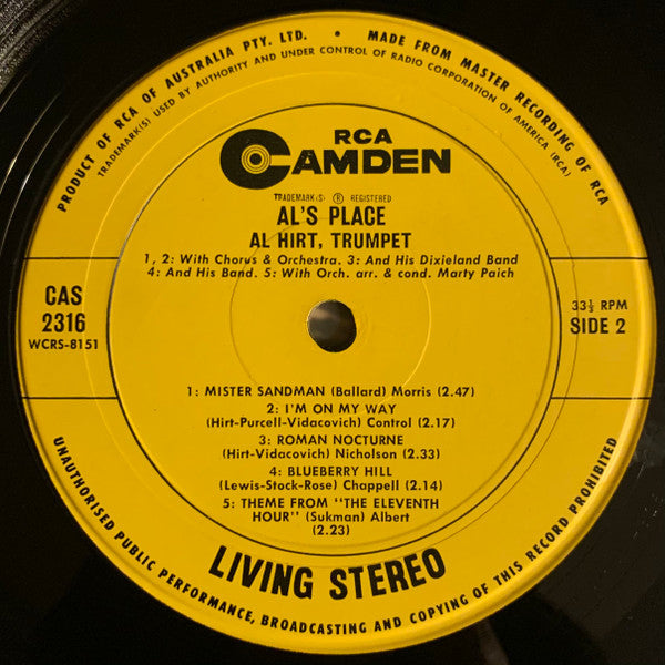 Al Hirt : Al's Place (LP)