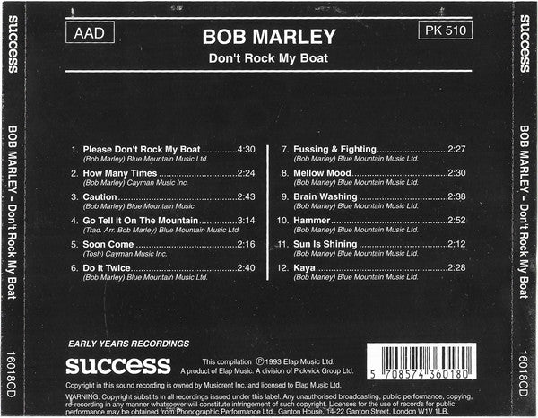 Bob Marley : Don't Rock My Boat (CD, Comp)