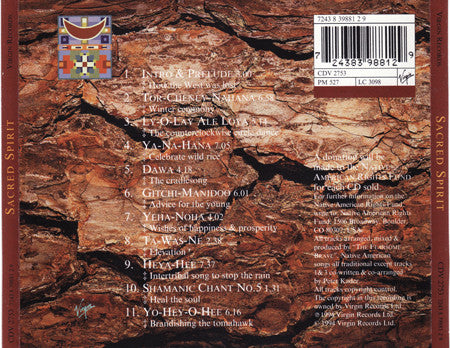 Sacred Spirit : Chants And Dances Of The Native Americans (CD, Album)