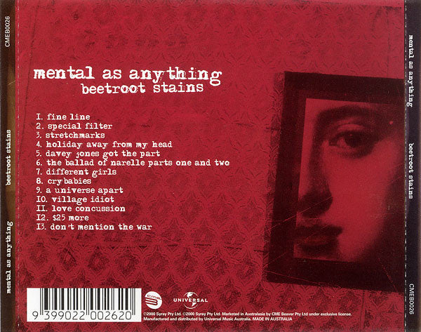 Mental As Anything : Beetroot Stains (CD, Album)