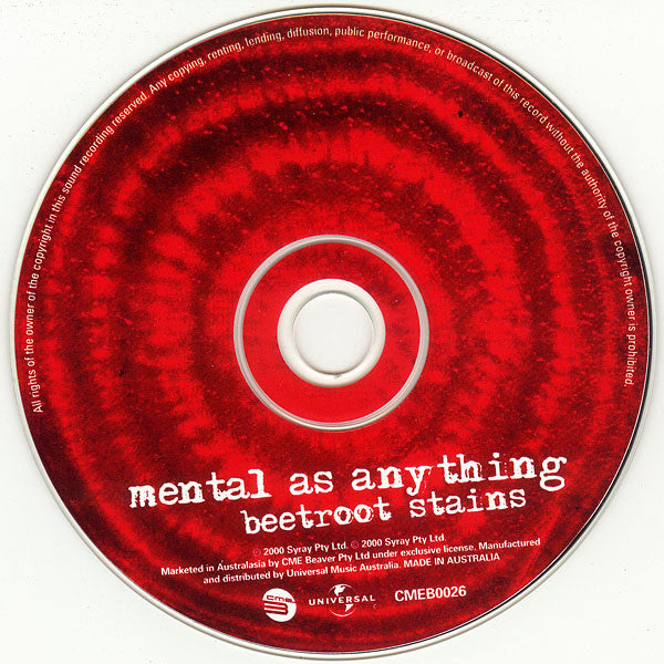 Mental As Anything : Beetroot Stains (CD, Album)