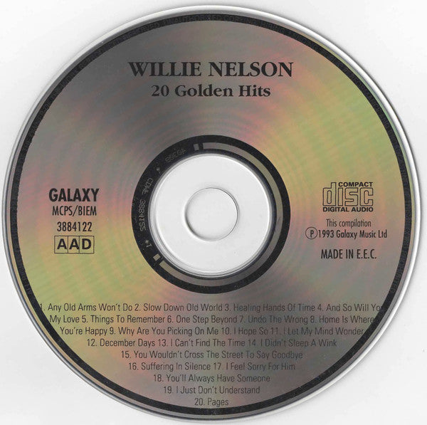 Willie Nelson : 20 Golden Hits (CD, Album, Comp)