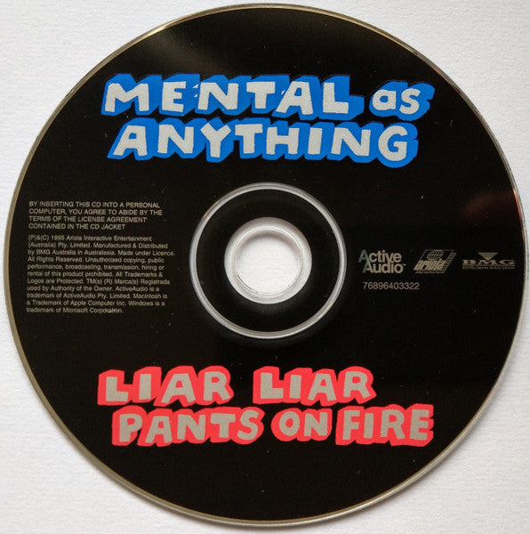 Mental As Anything : Liar Liar Pants On Fire (CD, Album, Enh)