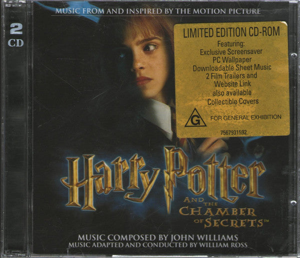 John Williams (4), William Ross : Harry Potter And The Chamber Of Secrets (Music From And Inspired By The Motion Picture) (CD, Album + CD-ROM, Enh + Ltd, 5 C)