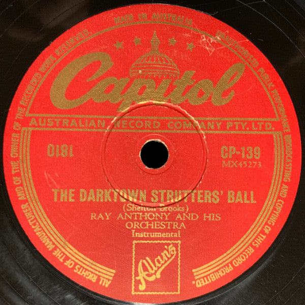 Ray Anthony And His Orchestra* : Deep Night / The Darktown Strutters' Ball (Shellac, 10")