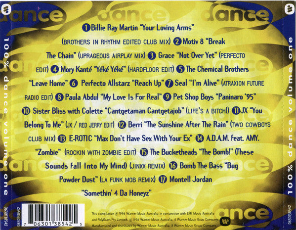 Various : 100% Dance Volume One (CD, Comp)