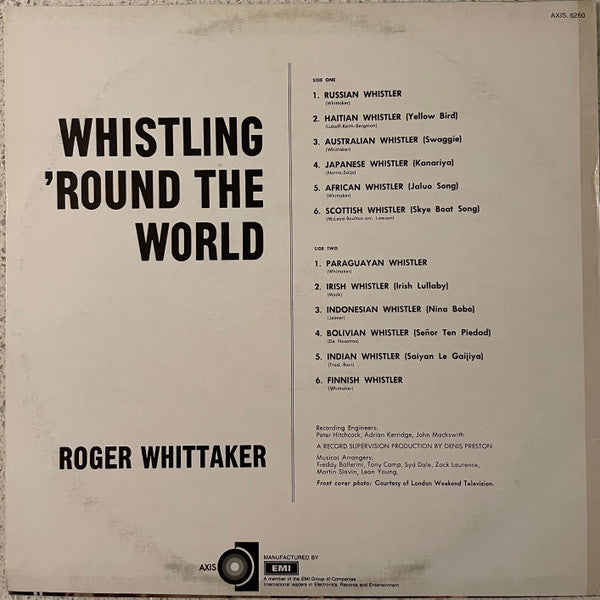 Roger Whittaker : Whistling 'Round The World (LP, Album, Comp)