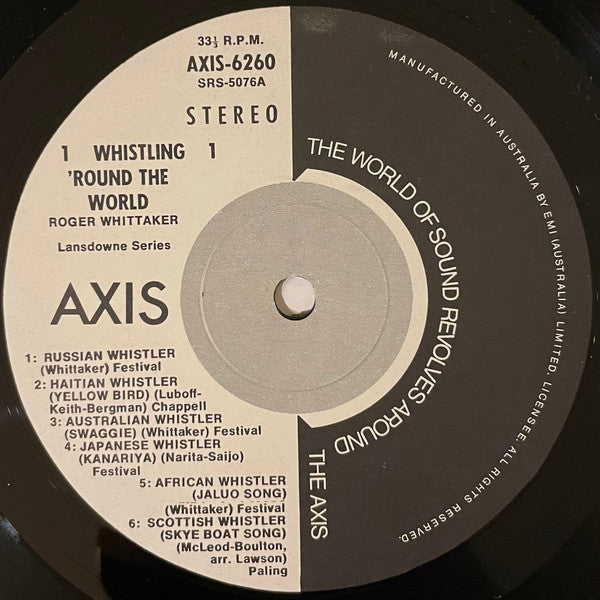 Roger Whittaker : Whistling 'Round The World (LP, Album, Comp)