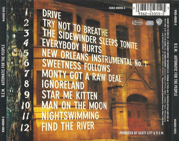 R.E.M. : Automatic For The People (CD, Album, RE)