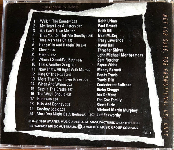 Various : Warner Music Australia - Country Sampler Volume 1 (CD, Comp, Promo)