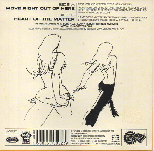 The Hellacopters : Move Right Out Of Here (CD, Single, Car)