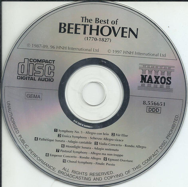 Ludwig van Beethoven : The Best Of Beethoven (CD, Comp)