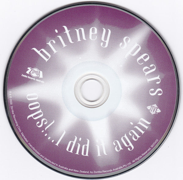 Britney Spears : Oops!...I Did It Again (CD, Album, RE)