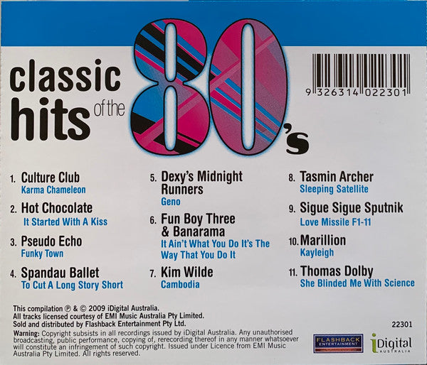 Various : Classic Hits Of The 80's (Volume 1) (CD, Comp)