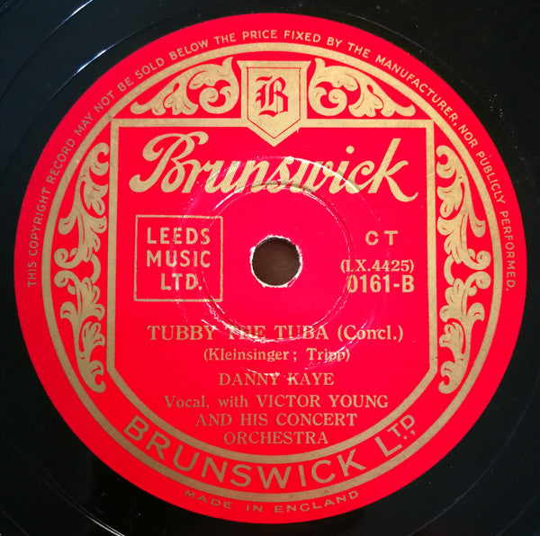 Danny Kaye (2) With Victor Young And His Concert Orchestra : Tubby The Tuba (Shellac, 12")
