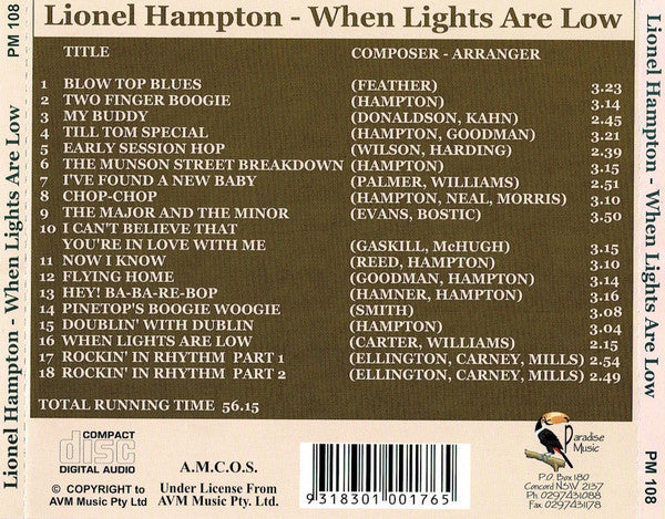 Lionel Hampton : When Lights Are Low (CD, Comp)