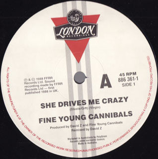 Fine Young Cannibals : She Drives Me Crazy (12", Single)