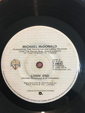 Michael McDonald : I Keep Forgettin' / Losin' End (7", Single)