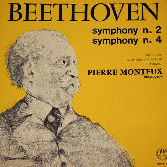 Ludwig van Beethoven, NDR Sinfonieorchester, Pierre Monteux : Symphony  No. 2  / Symphony  No. 4 (LP, Syn)