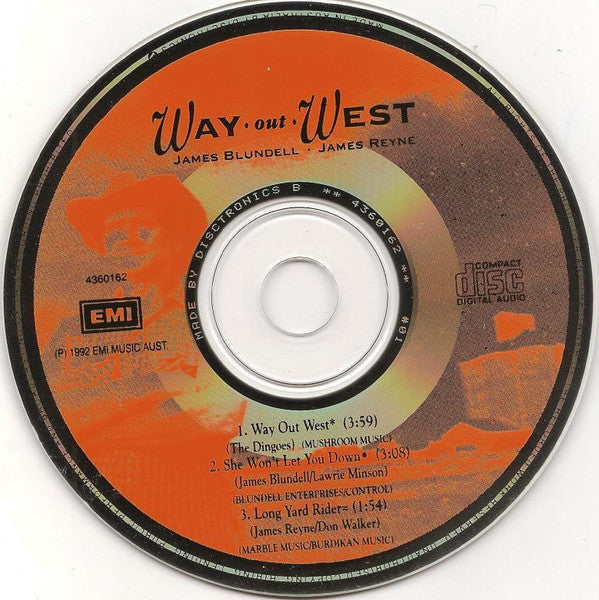 James Blundell & James Reyne : Way Out West (CD, Single)