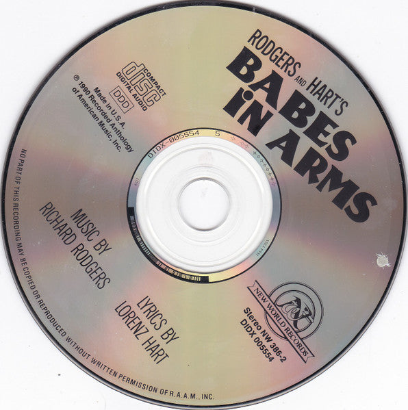 Rodgers & Hart - Judy Blazer*, Gregg Edelman : Babes In Arms (CD, Album)