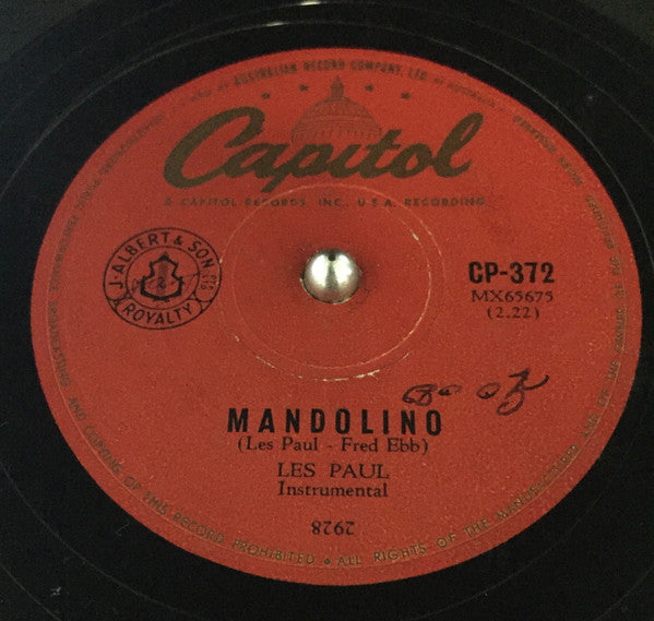 Les Paul & Mary Ford : Whither Thou Goest / Mandolino (Shellac, 10")