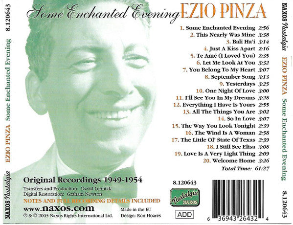Ezio Pinza : Some Enchanted Evening - Original Recordings 1949-1954 (CD, Comp)