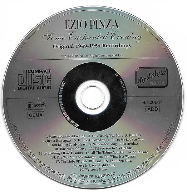 Ezio Pinza : Some Enchanted Evening - Original Recordings 1949-1954 (CD, Comp)
