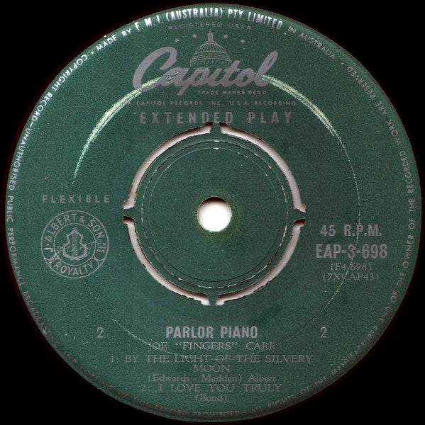 Joe "Fingers" Carr : Parlor Piano (7", EP)