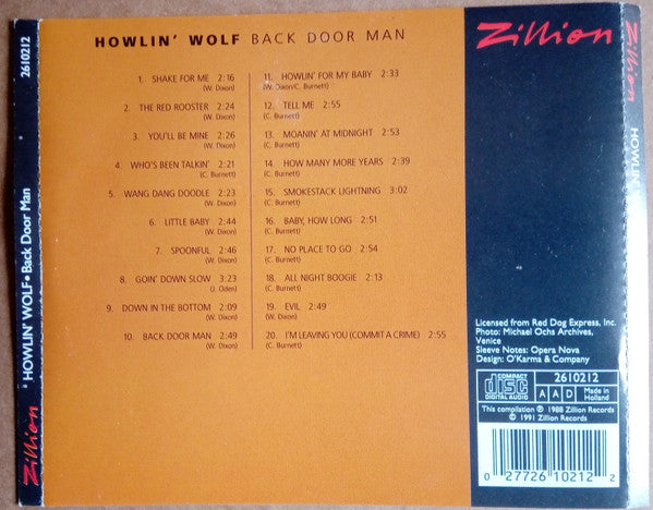 Howlin' Wolf : Back Door Man (CD, Comp)