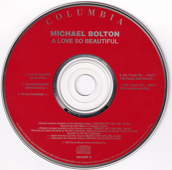 Michael Bolton : A Love So Beautiful (CD, Single)