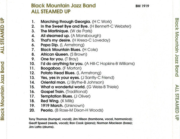 Black Mountain Jazz Band : All Steamed Up (CD, Album)