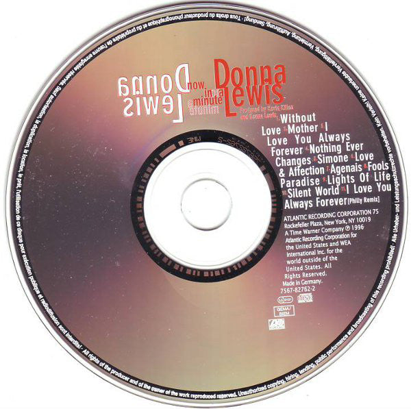 Donna Lewis : Now In A Minute (CD, Album)