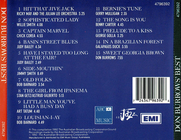 Various : Don Burrows' Best (CD, Comp, RE)